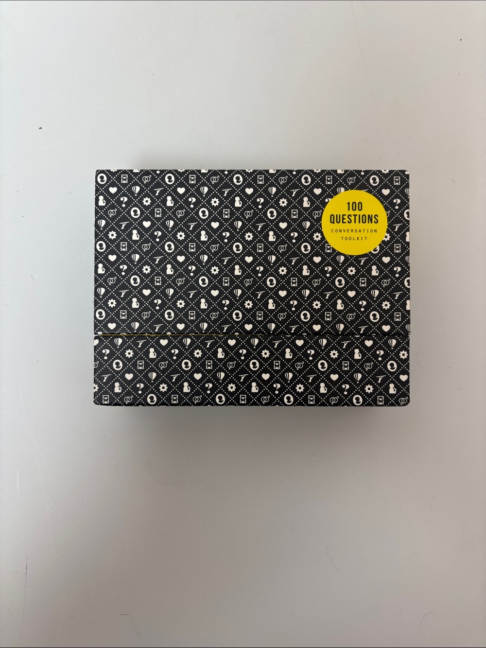 100 Questions Conversation Toolkit - Black and Yellow Card Deck
